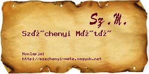 Széchenyi Máté névjegykártya