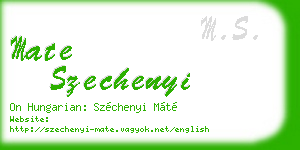 mate szechenyi business card